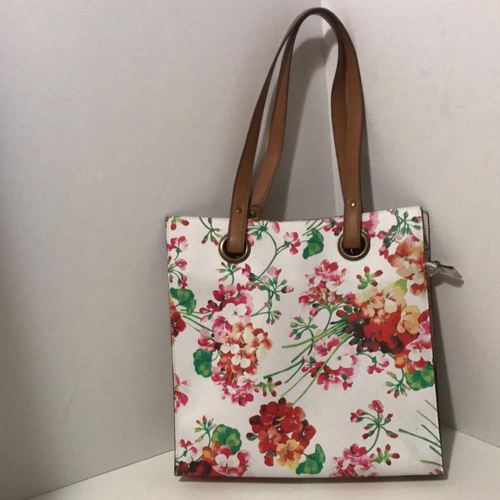 Heavy Polyvinyl Floral Tote